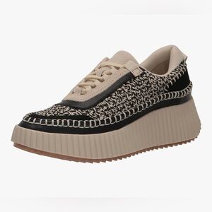 Dolce vita navy woven  Women's Athletic Shoes in Black and Cream